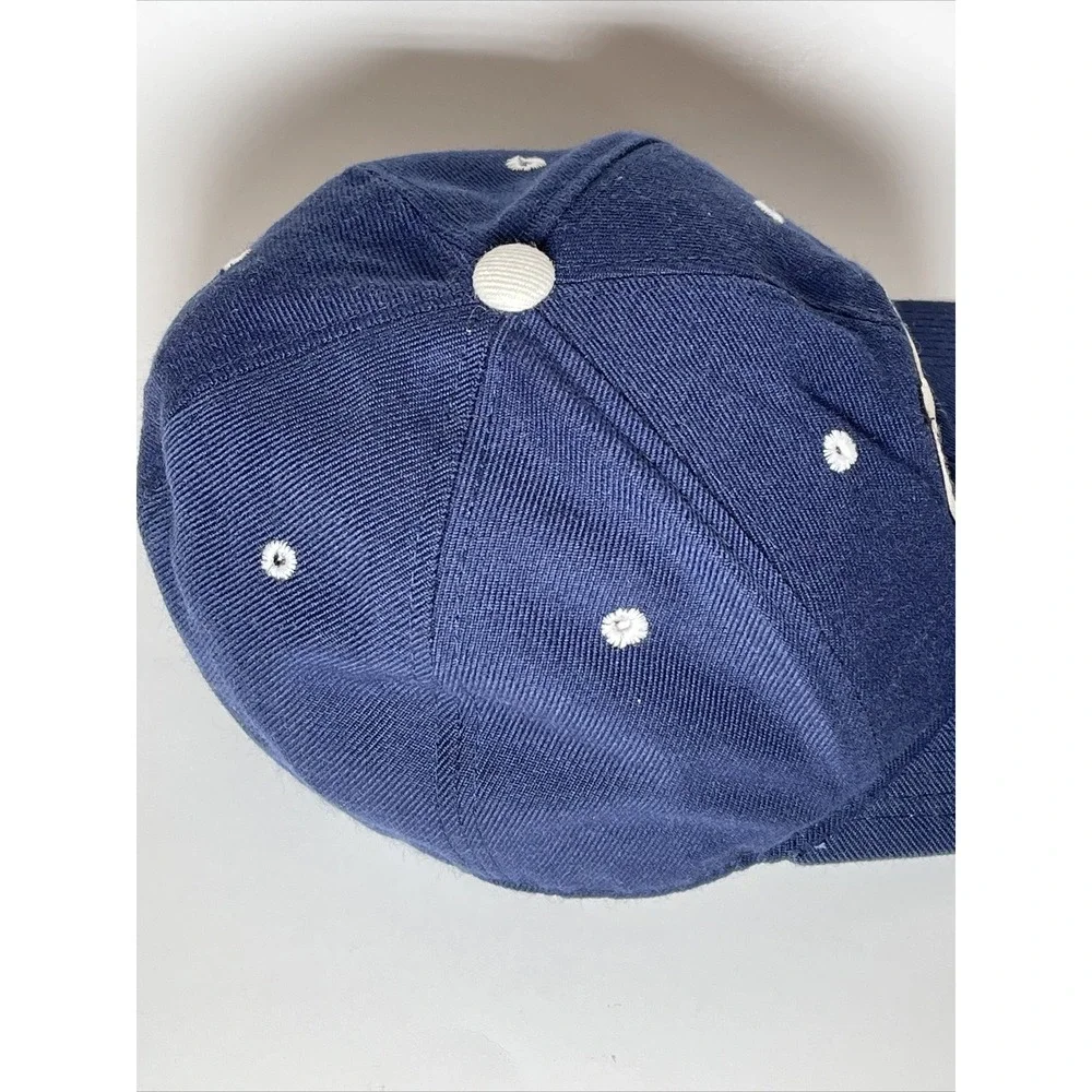 UNC Tar Heels Hat Navy Blue White Interlocking NC Logo Baseball Cap Mens